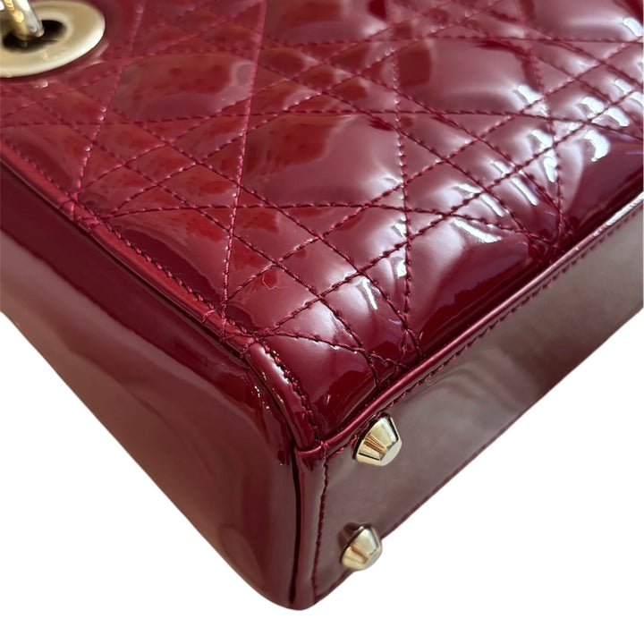 Christian Dior Patent Mini Lady Dior Bag