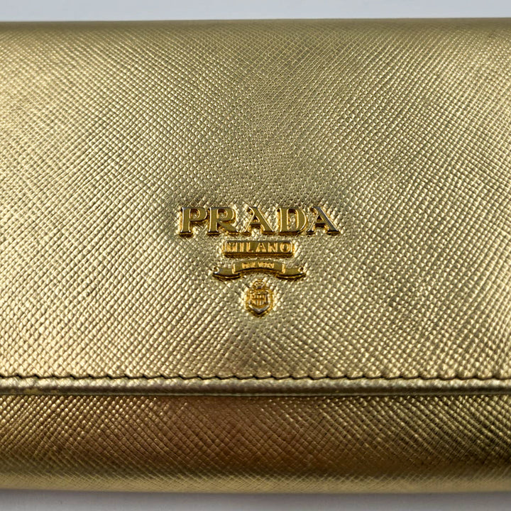 Prada Saffiano Leather Long Flap Wallet