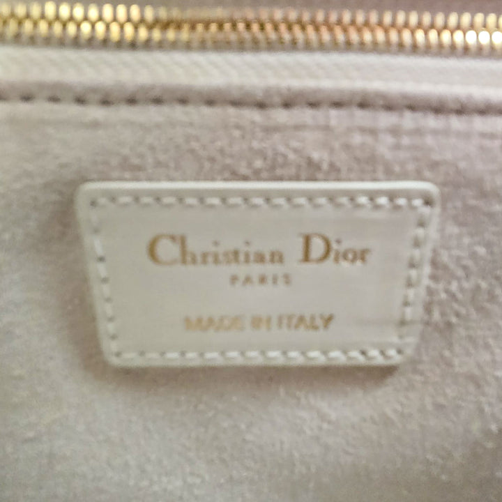 Christian Dior Lambskin Mini Lady Dior Bag with Resin Pearls