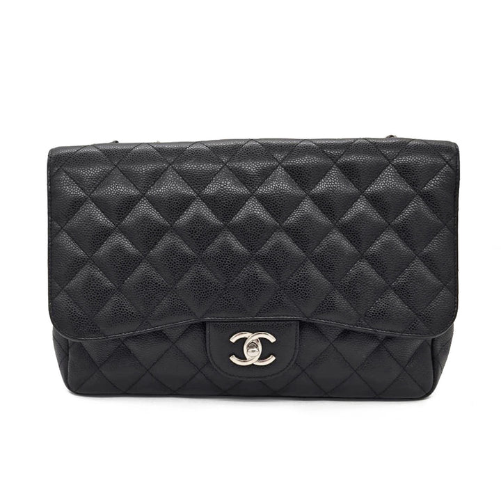 Chanel Black Caviar Classic Jumbo Single Flap Bag