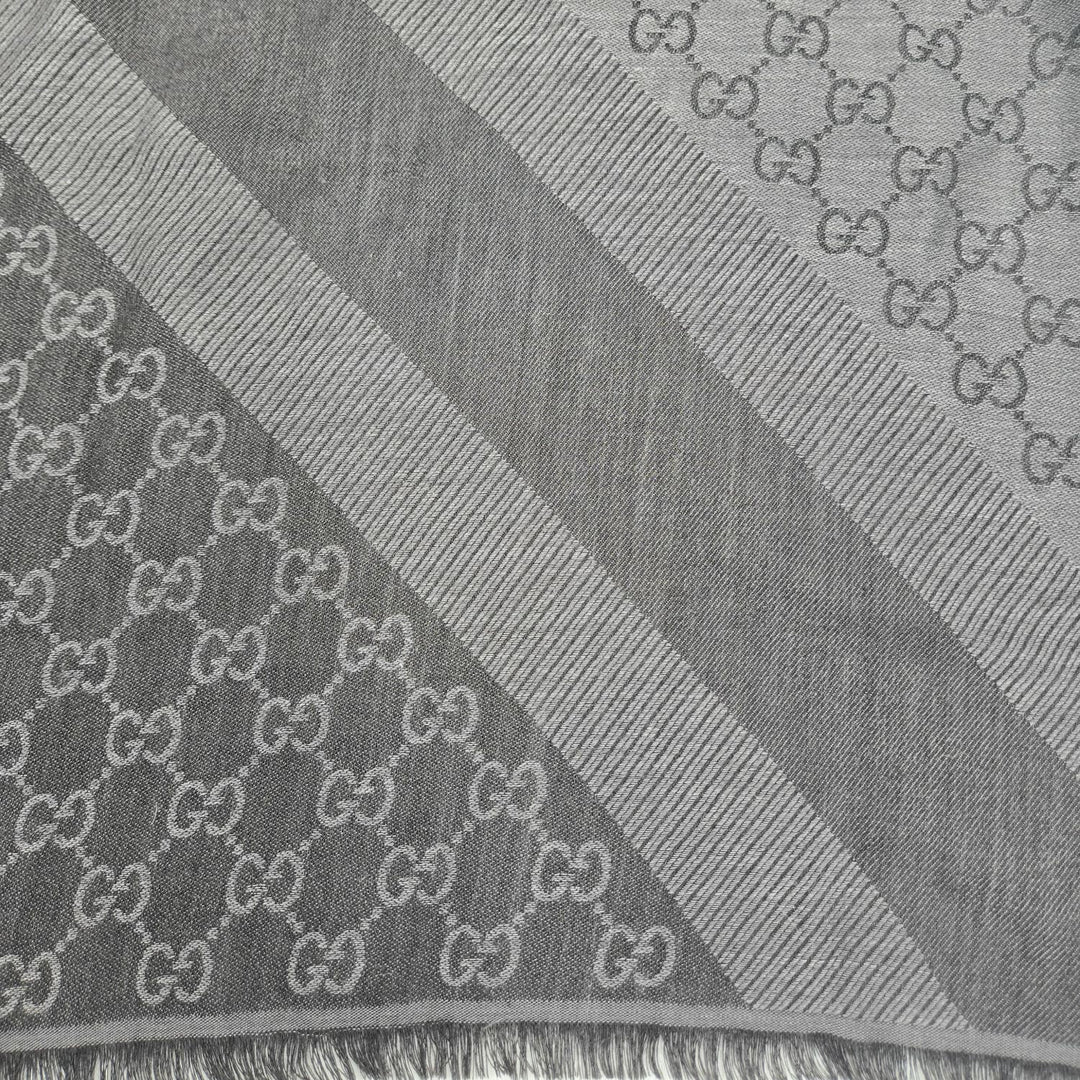 Gucci GG Wool Silk Shawl Scarf