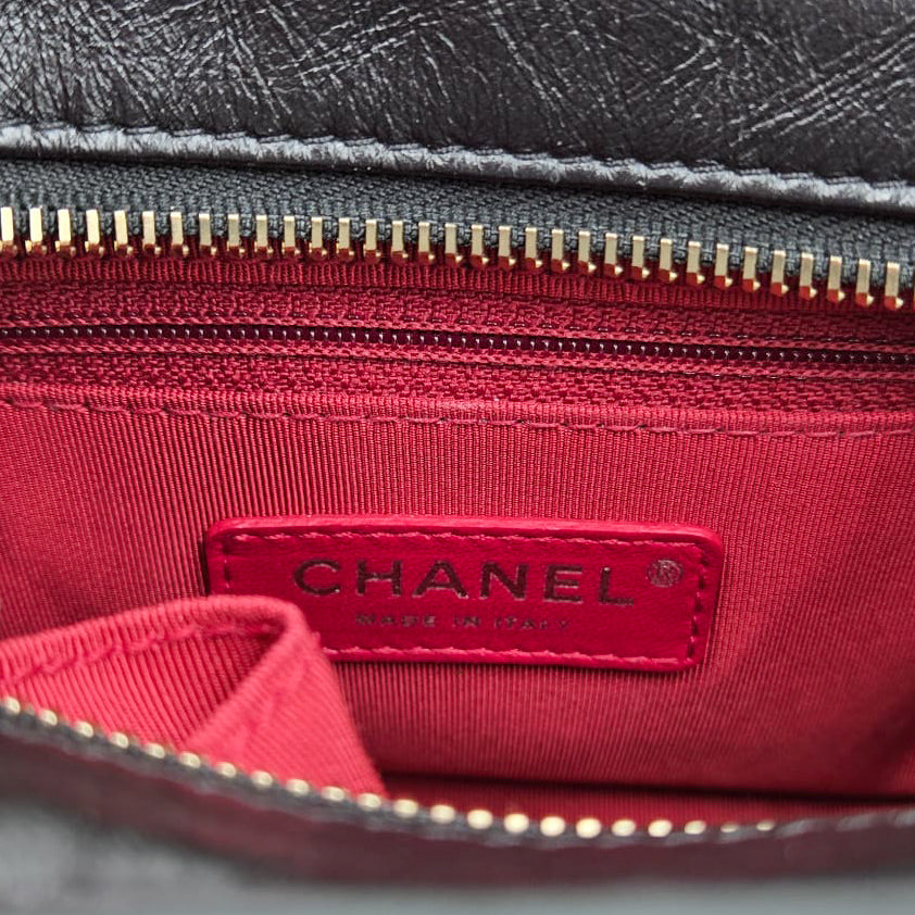 Chanel Small Black Aged Calfskin Gabrielle Bag