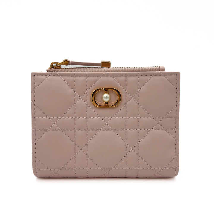 Christian Dior Cannage Lambskin Jolie Dahlia Wallet