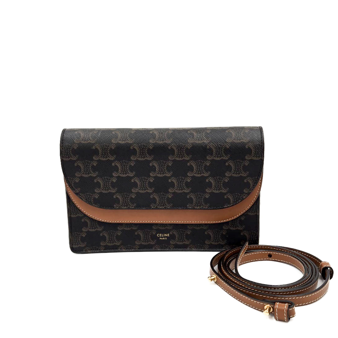 Celine Triomphe Wallet on Strap