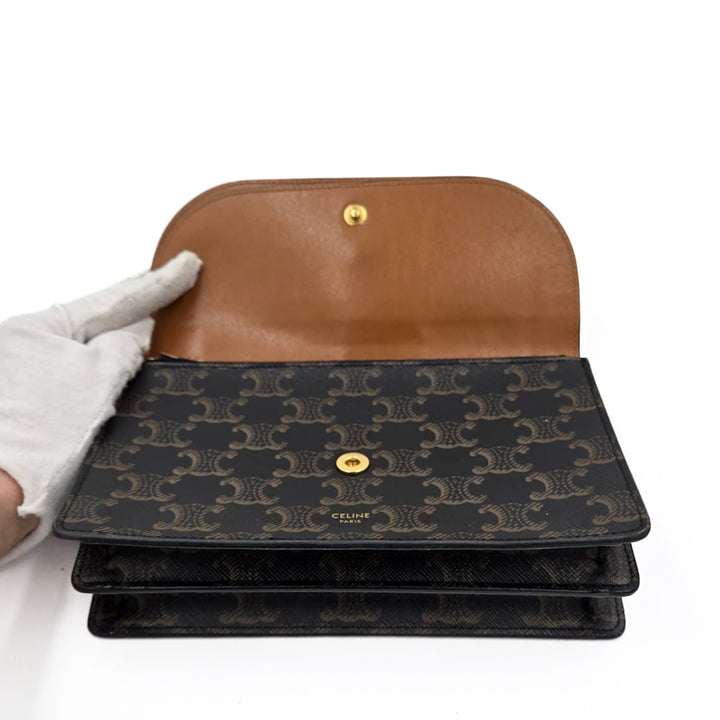 Celine Triomphe Wallet on Strap