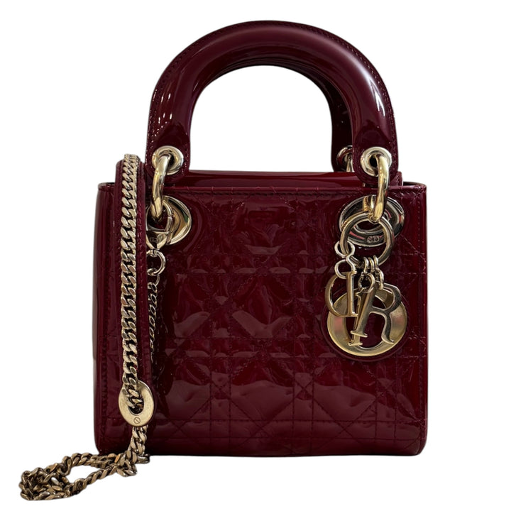 Christian Dior Patent Mini Lady Dior Bag