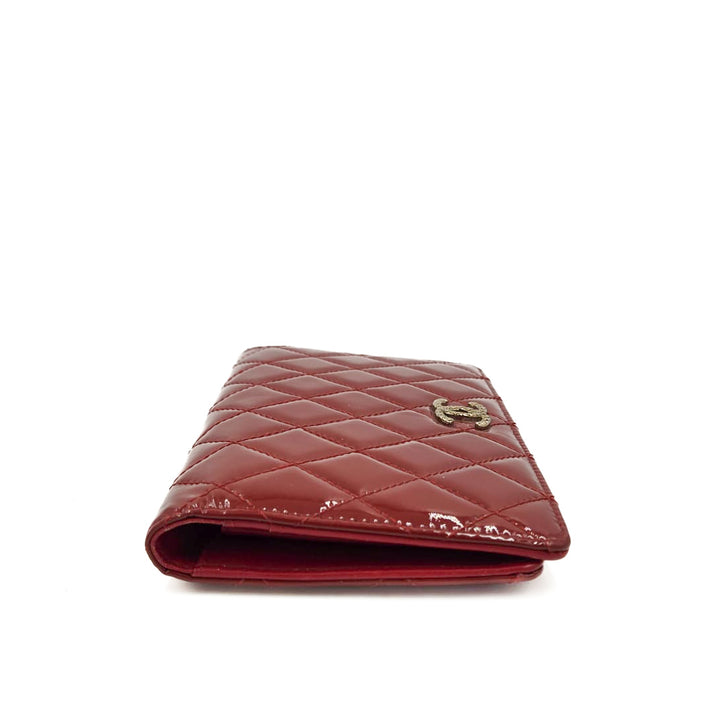Chanel Patent Quilted Flap Wallet