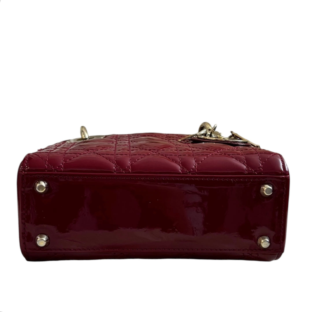 Christian Dior Patent Mini Lady Dior Bag