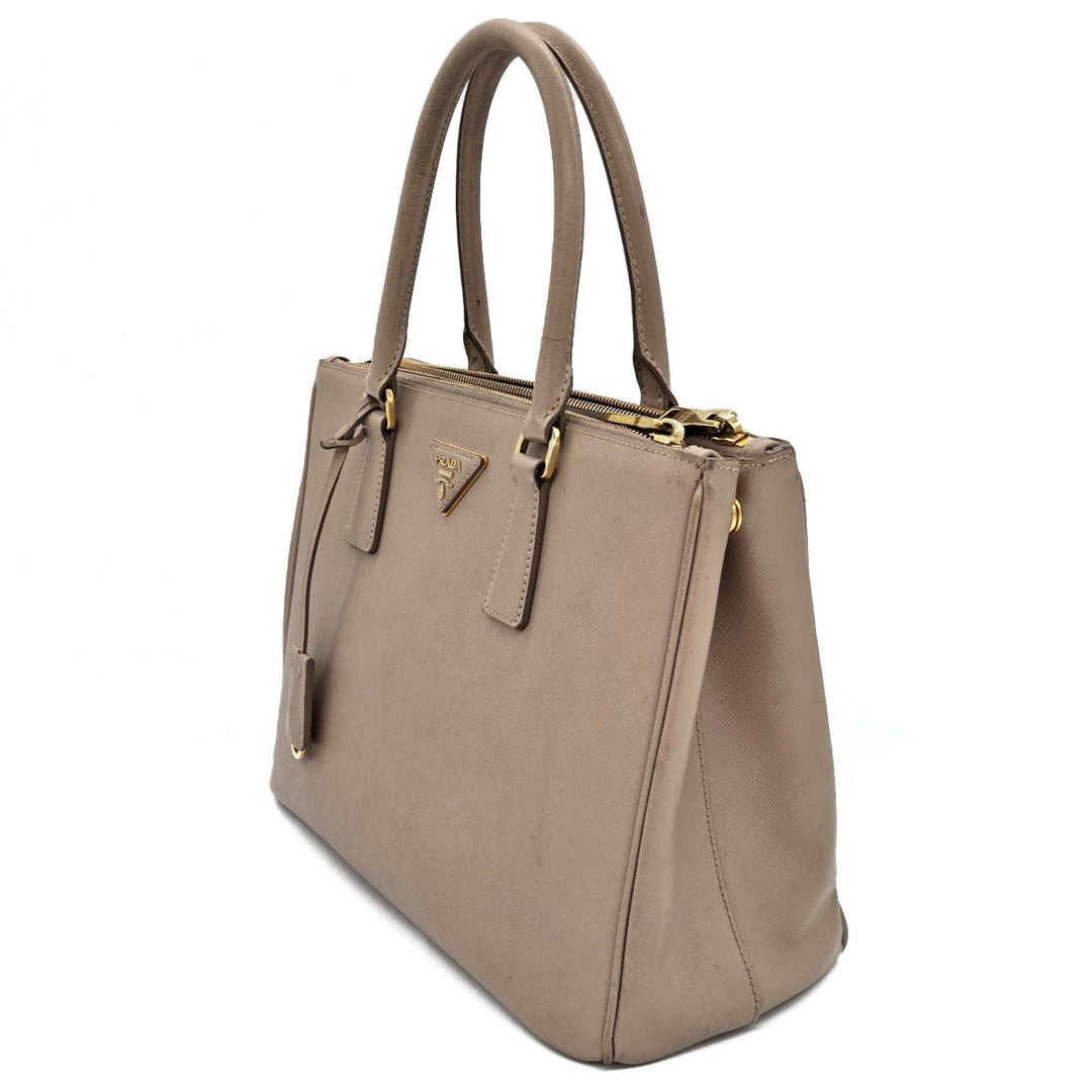 Prada Large Nude Galleria Saffiano Leather Bag