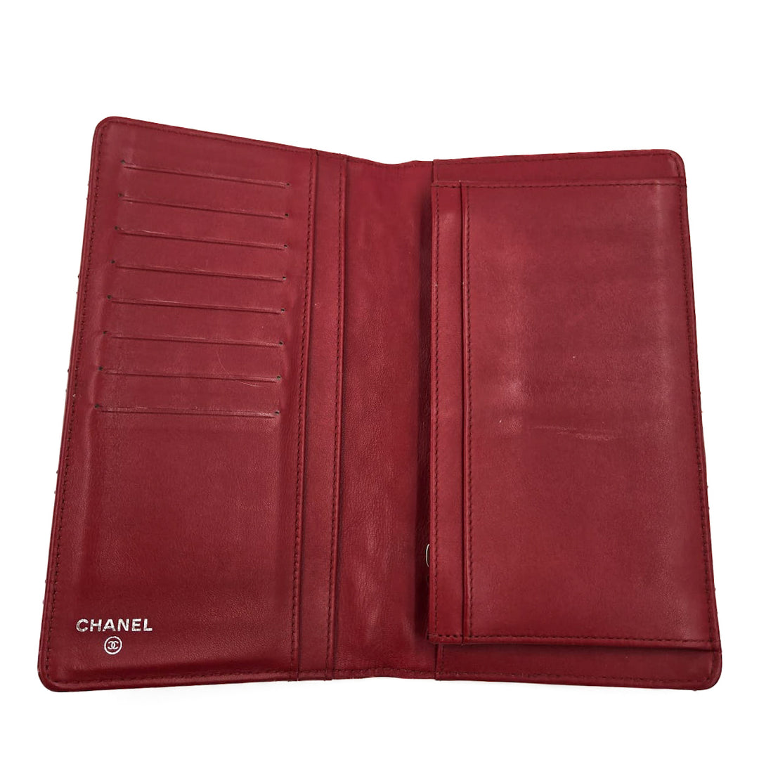 Chanel Patent Quilted Flap Wallet