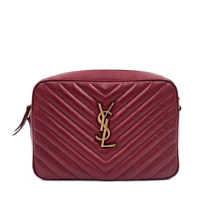 Saint Laurent Chevron Leather Lou Camera Bag