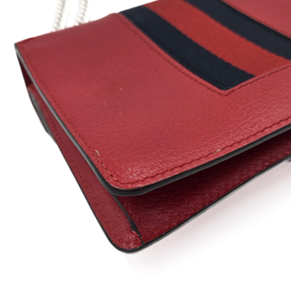 Gucci Red Web Mini Dionysus Shoulder Bag