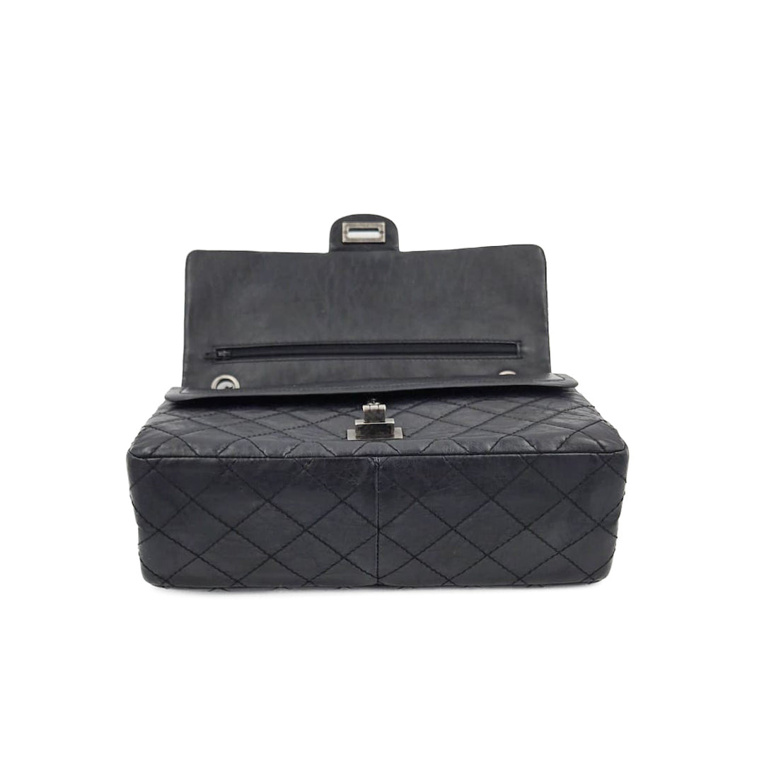 Chanel Black Aged Calfskin Reissue 2.55 Flap Bag 226