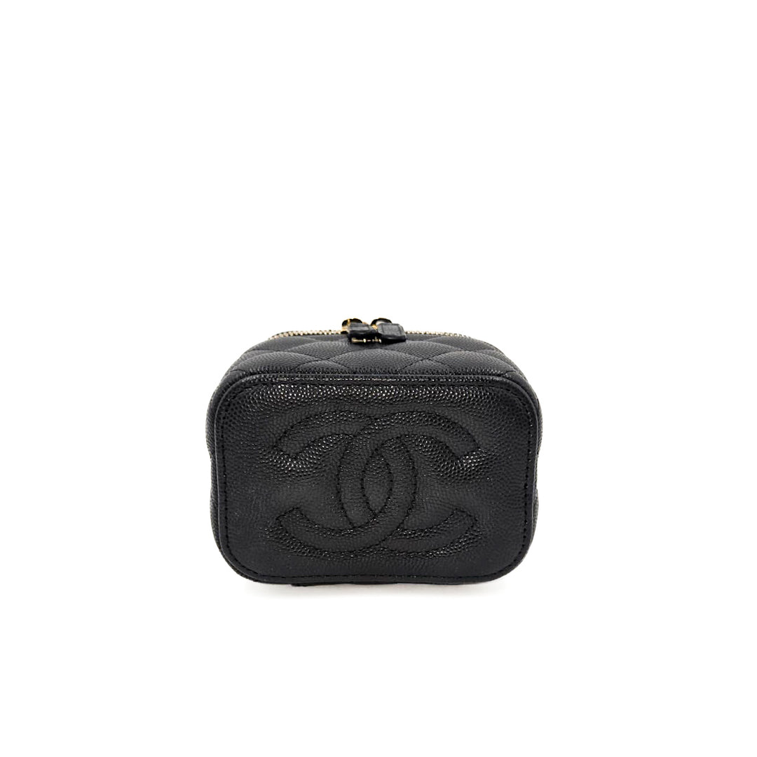 Chanel Caviar Mini Vanity Case with Chain