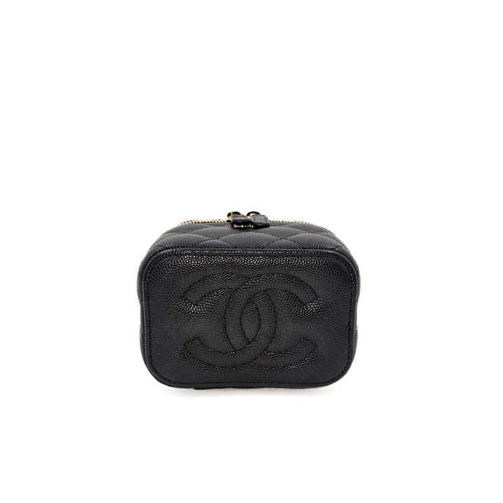 Chanel Caviar Mini Vanity Case with Chain