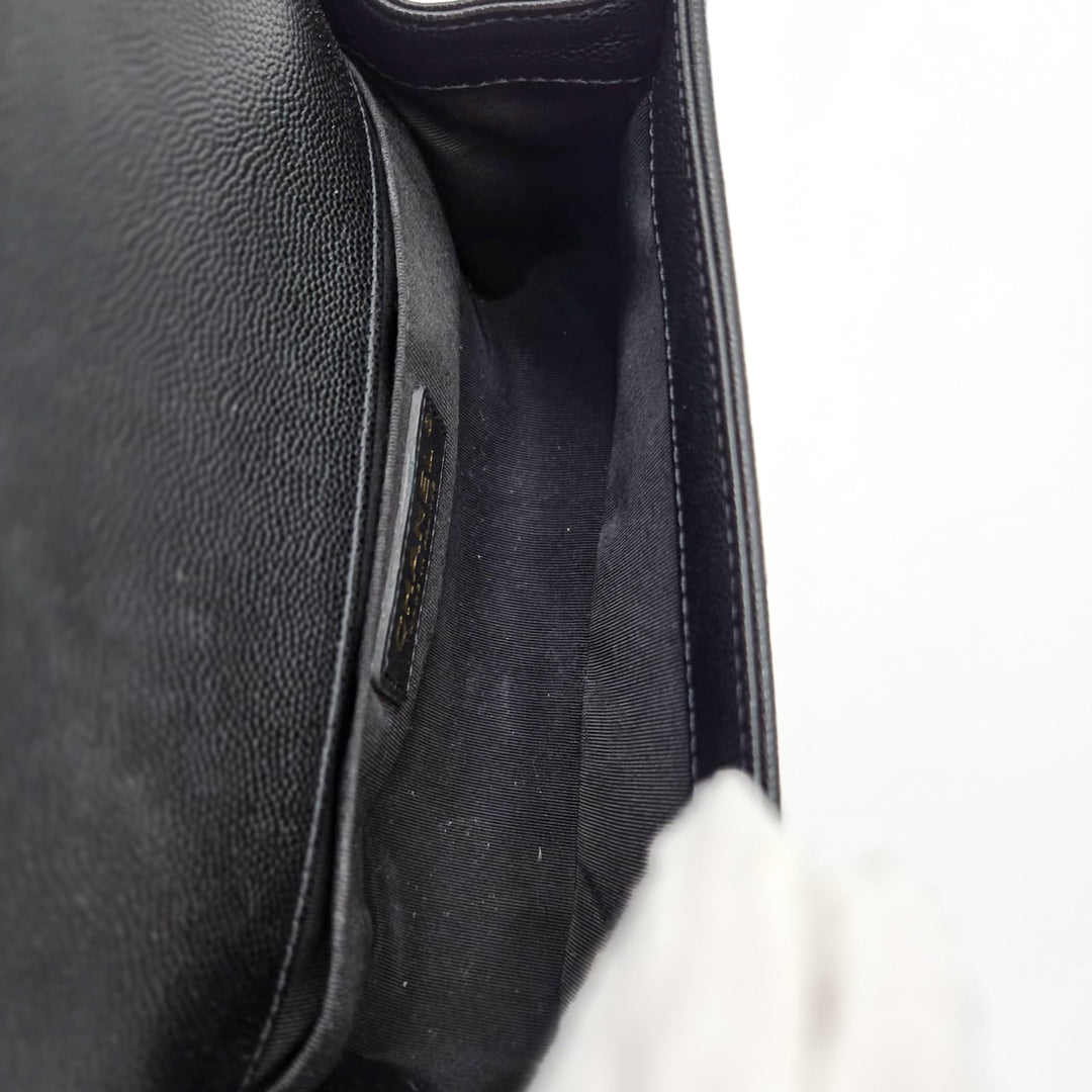 Chanel Small Black Calfskin Boy Bag