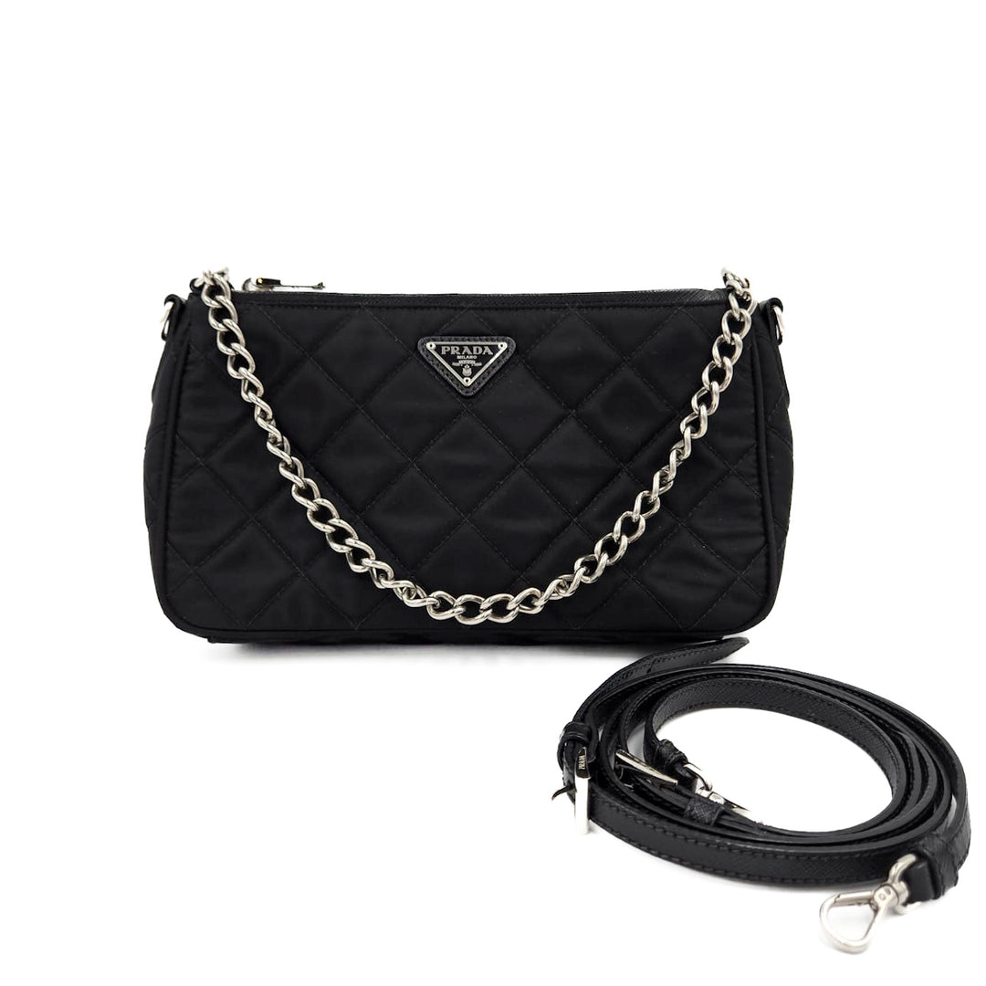 Prada Nylon Tessuto Impuntu Quilted Crossbody Bag