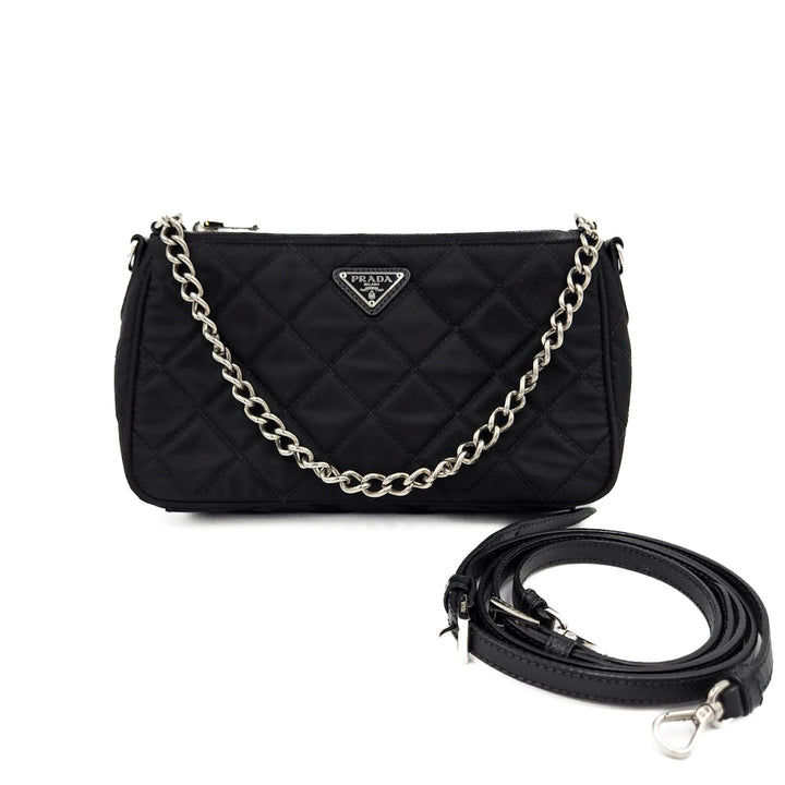 Prada Nylon Tessuto Impuntu Quilted Crossbody Bag