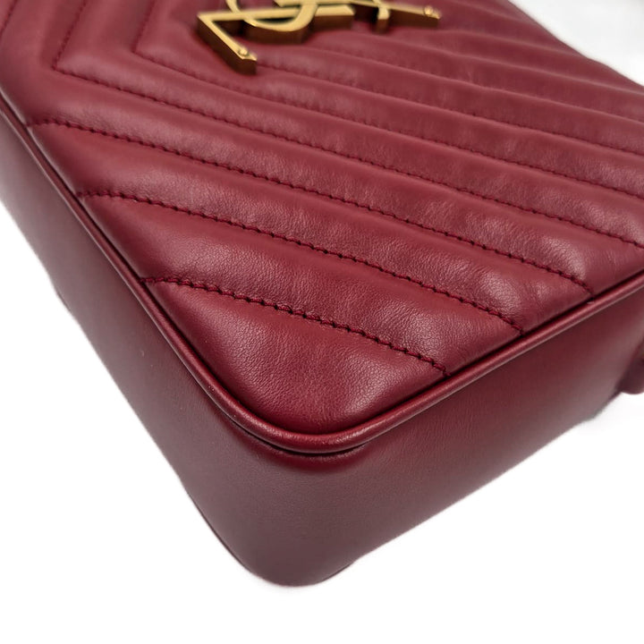 Saint Laurent Chevron Leather Lou Camera Bag