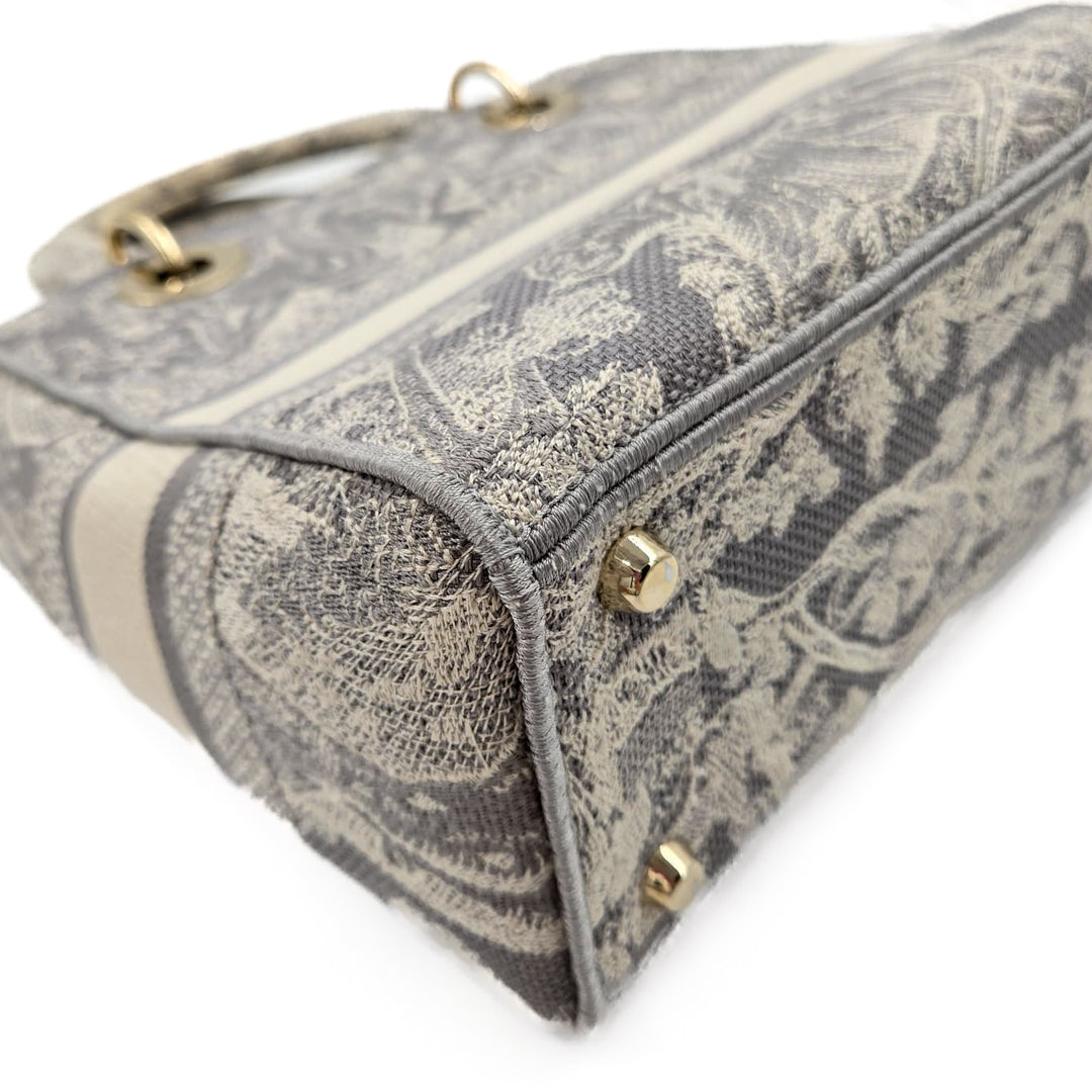 Christian Dior Medium Embroidered Canvas Lady D-Lite