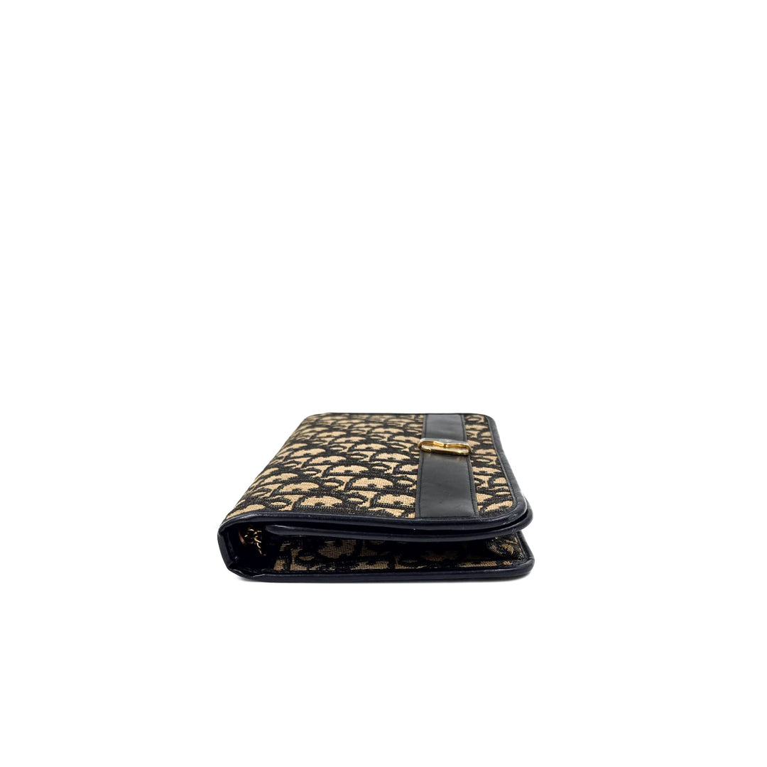 Christian Dior Vintage Monogram Canvas Chain Shoulder Flap Bag