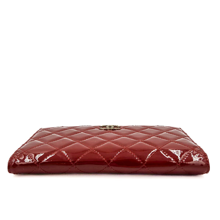 Chanel Patent Quilted Flap Wallet