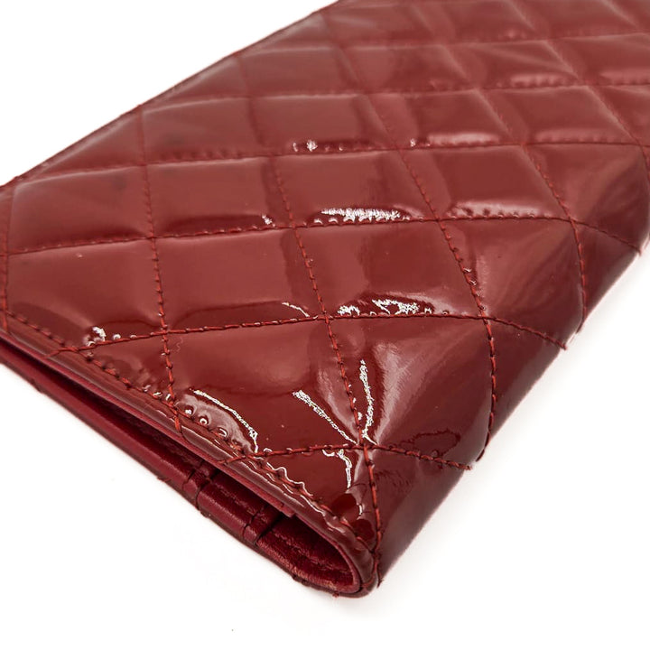 Chanel Patent Quilted Flap Wallet