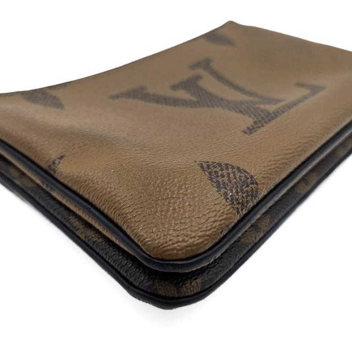 Louis Vuitton Double Zip Pochette Monogram Giant Reverse and Monogram