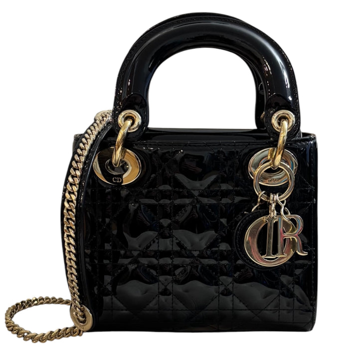 Christian Dior Patent Mini Lady Dior Bag