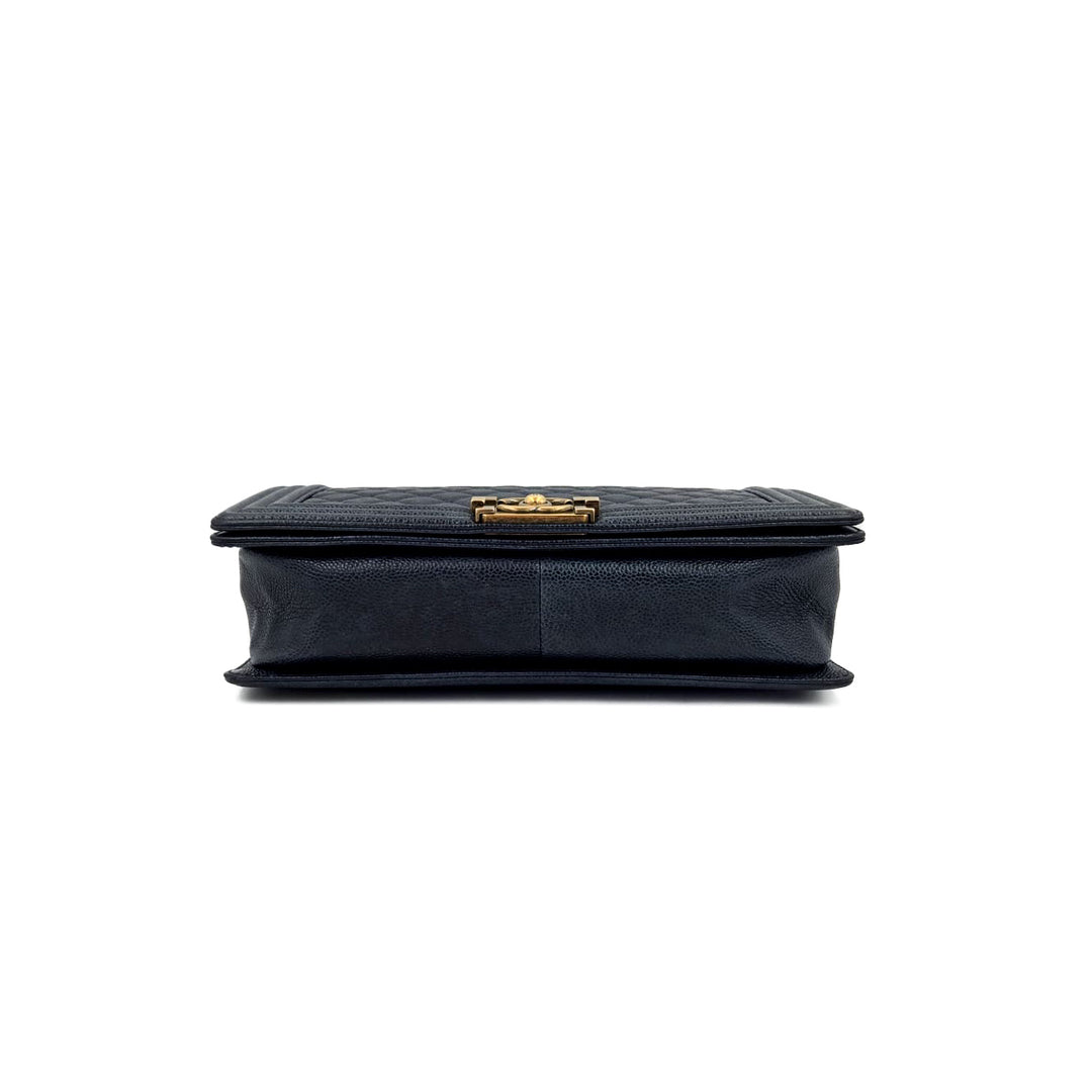 Chanel Large Blue Calfskin Boy Bag