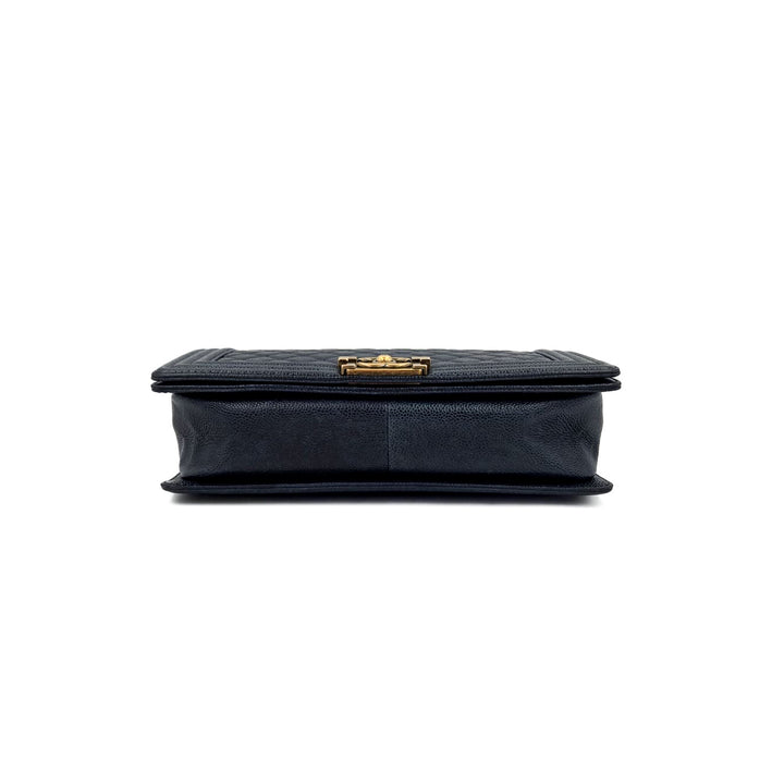 Chanel Large Blue Calfskin Boy Bag