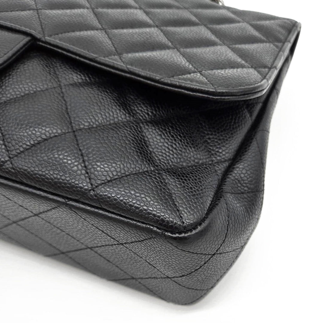 Chanel Black Caviar Classic Jumbo Single Flap Bag