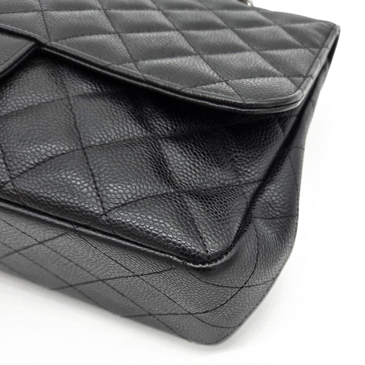 Chanel Black Caviar Classic Jumbo Single Flap Bag