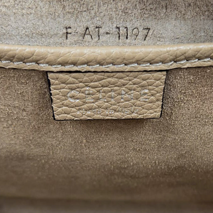 Celine Drummed Calfskin Nano Luggage Bag