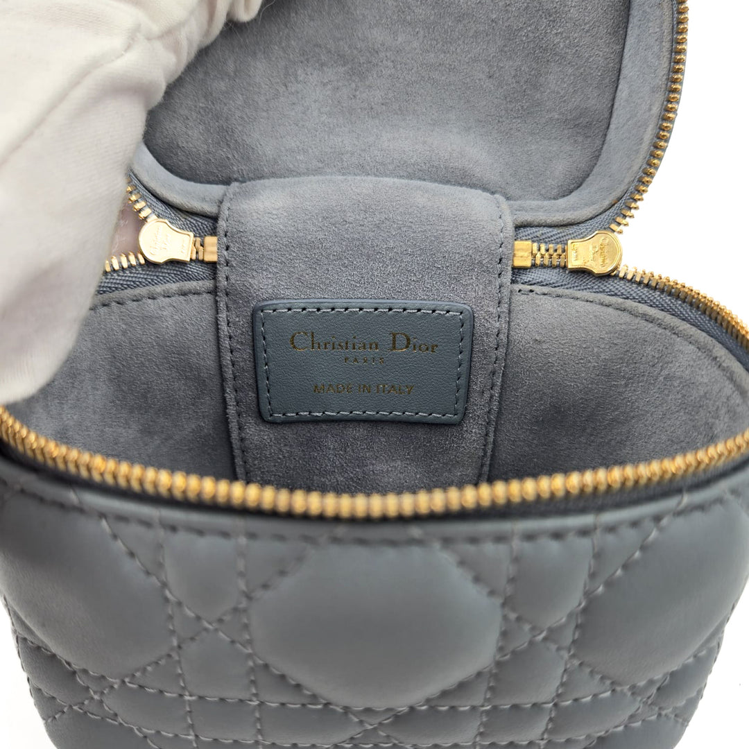 Christian Dior Micro Cannage Lambskin Vanity Case