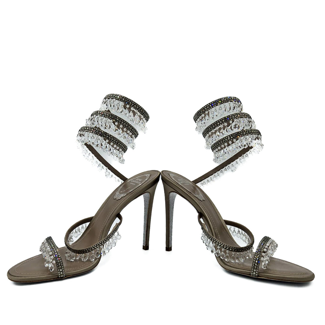 Rene Caovilla Chandelier Crystal Sandal Heels