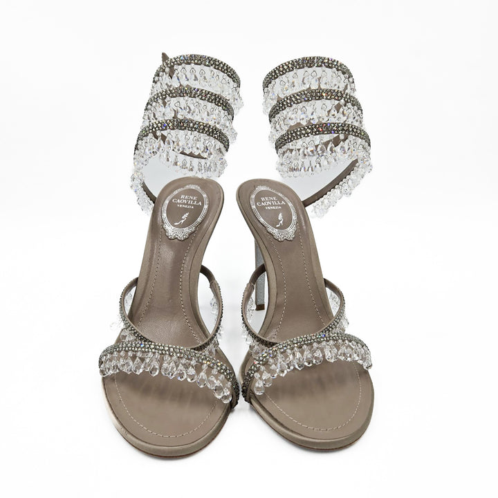 Rene Caovilla Chandelier Crystal Sandal Heels