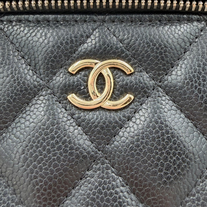 Chanel Caviar Long Vanity Case