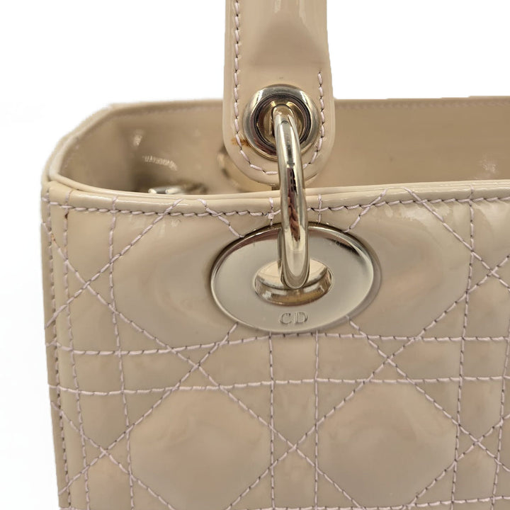 Christian Dior Patent Medium Lady Dior Bag