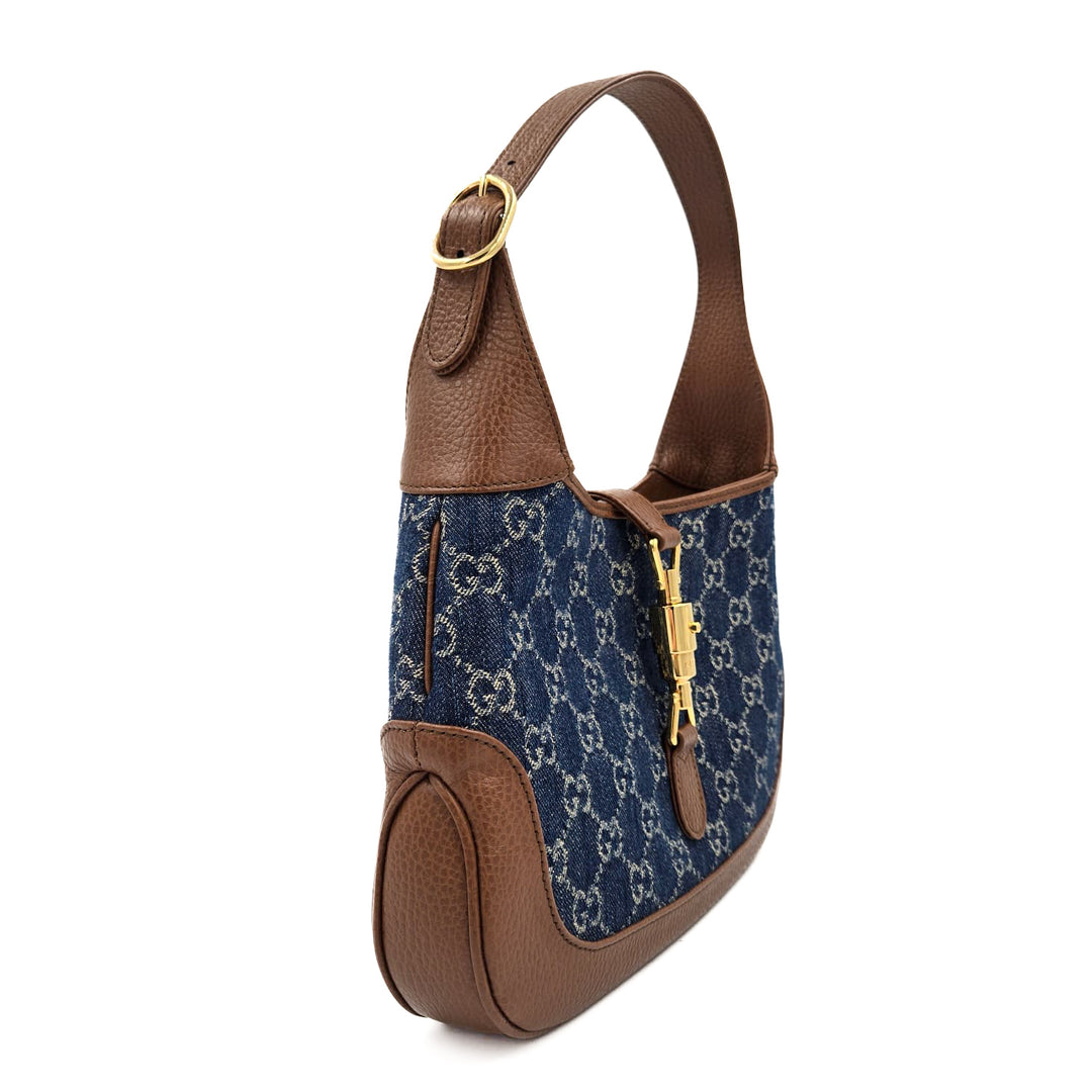 Gucci GG Denim Jackie 1961 Small Shoulder Bag