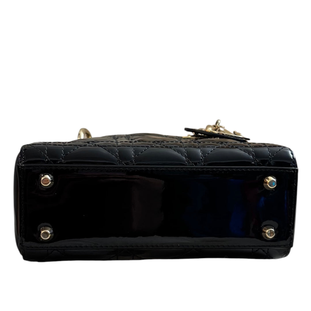 Christian Dior Patent Mini Lady Dior Bag