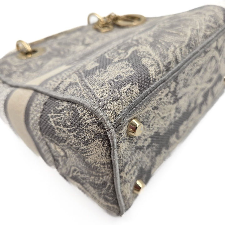 Christian Dior Medium Embroidered Canvas Lady D-Lite