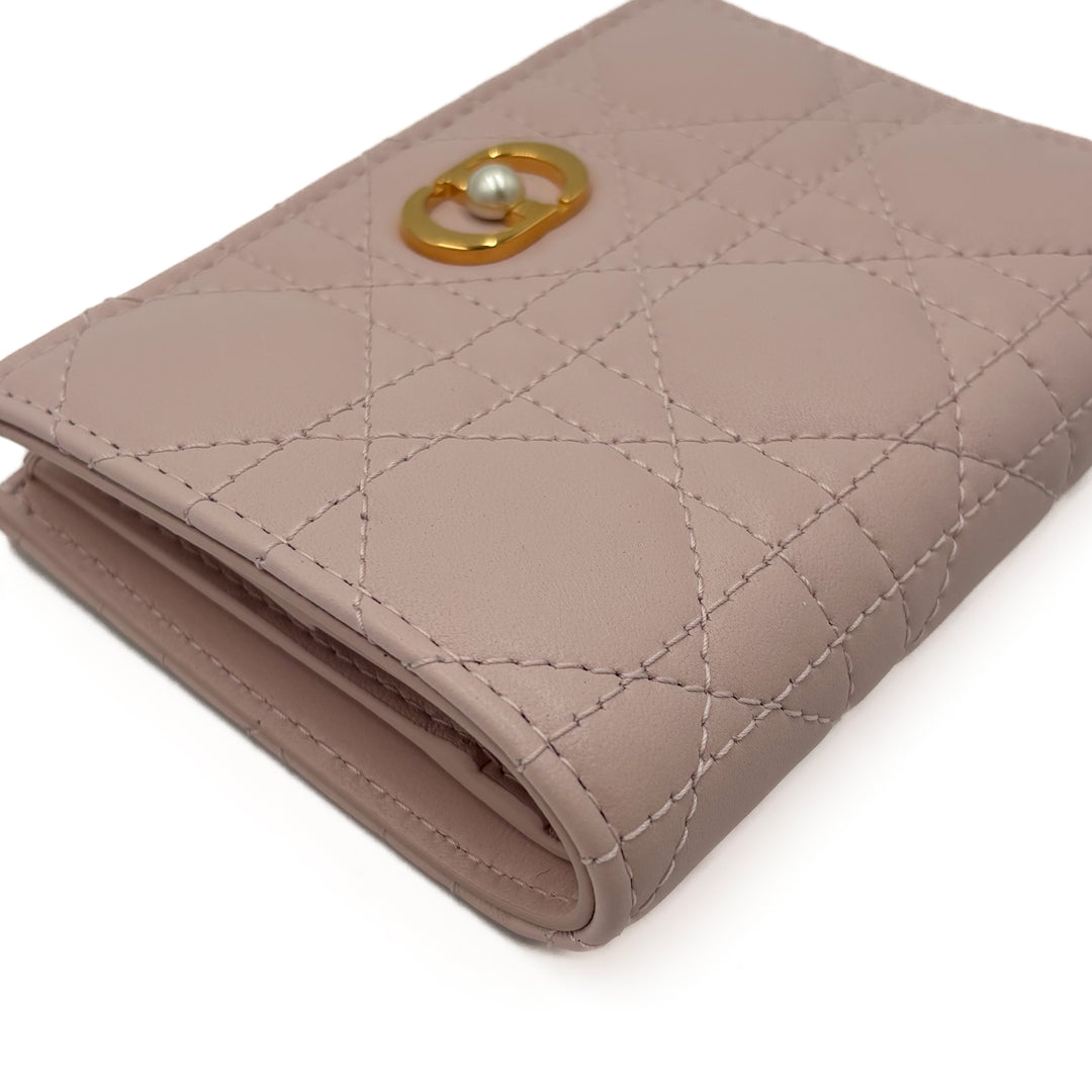 Christian Dior Cannage Lambskin Jolie Dahlia Wallet