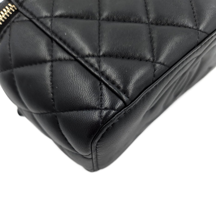 Chanel Lambskin Gold Top Handle Vanity Case