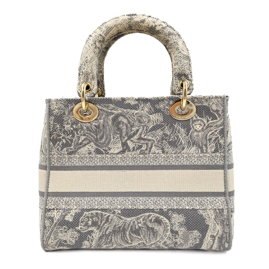 Christian Dior Medium Embroidered Canvas Lady D-Lite
