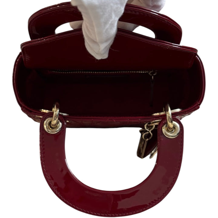 Christian Dior Patent Mini Lady Dior Bag