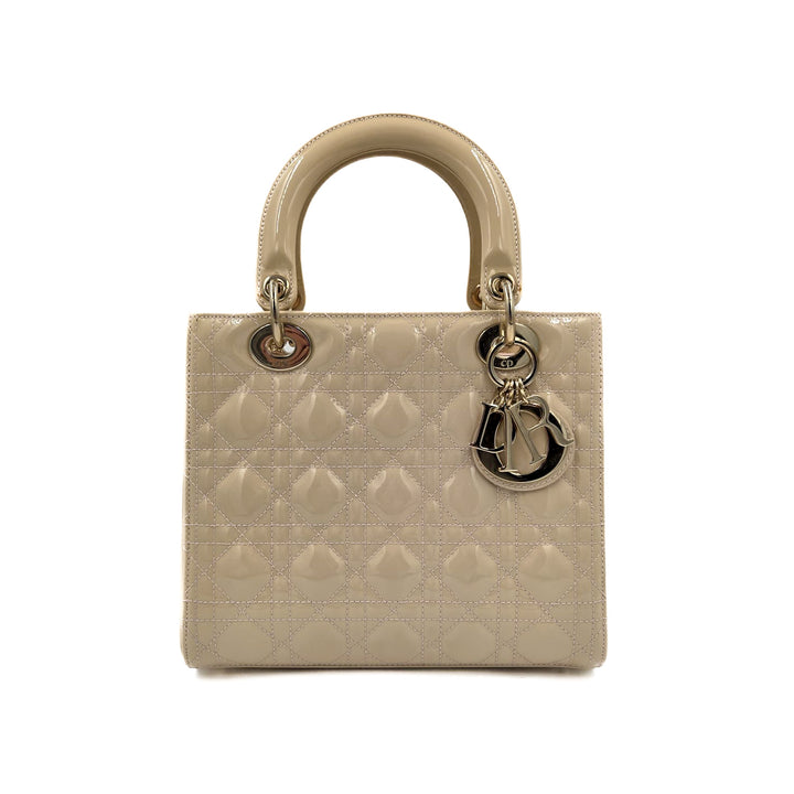 Christian Dior Patent Medium Lady Dior Bag