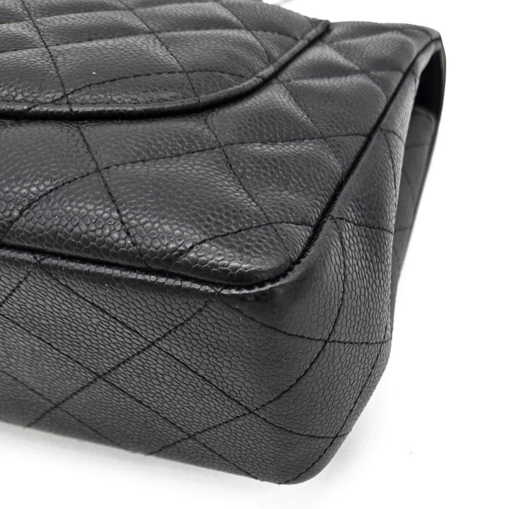 Chanel Black Caviar Classic Jumbo Single Flap Bag