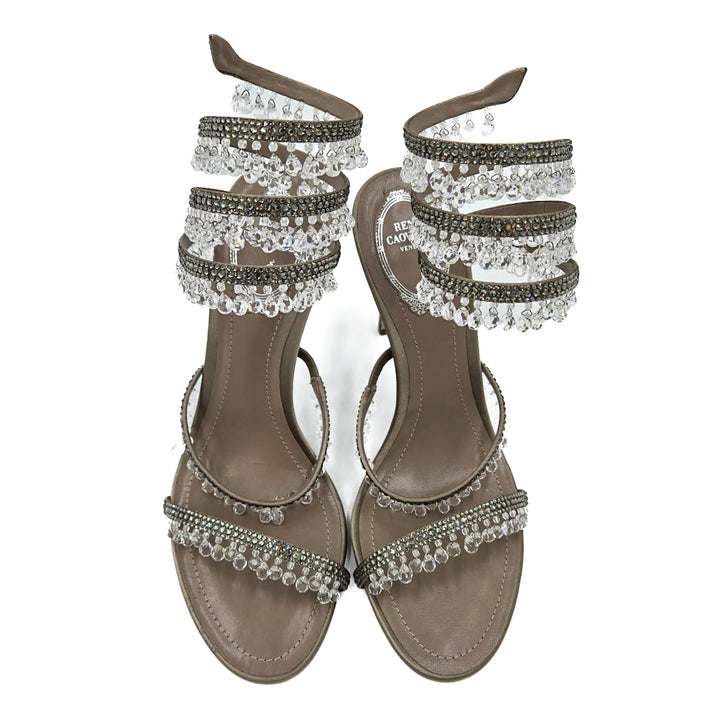 Rene Caovilla Chandelier Crystal Sandal Heels