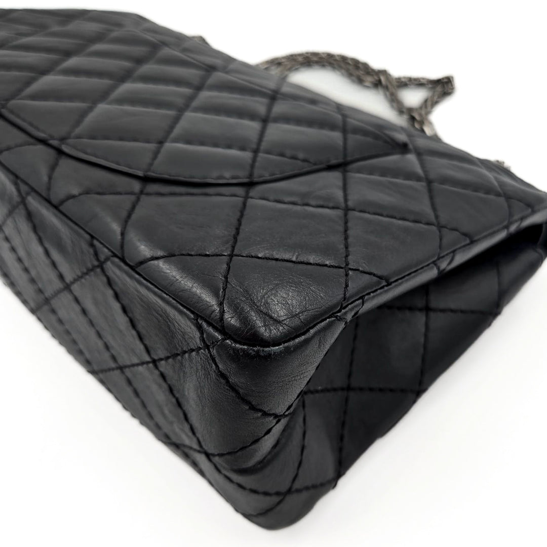 Chanel Black Aged Calfskin Reissue 2.55 Flap Bag 226